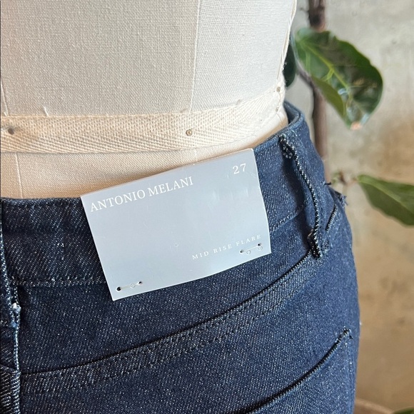 ANTONIO MELANI Dark Blue Flare Jeans - Picture 6 of 8